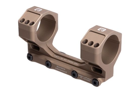 anodized tan scope mount, optimized for use with night vision.
